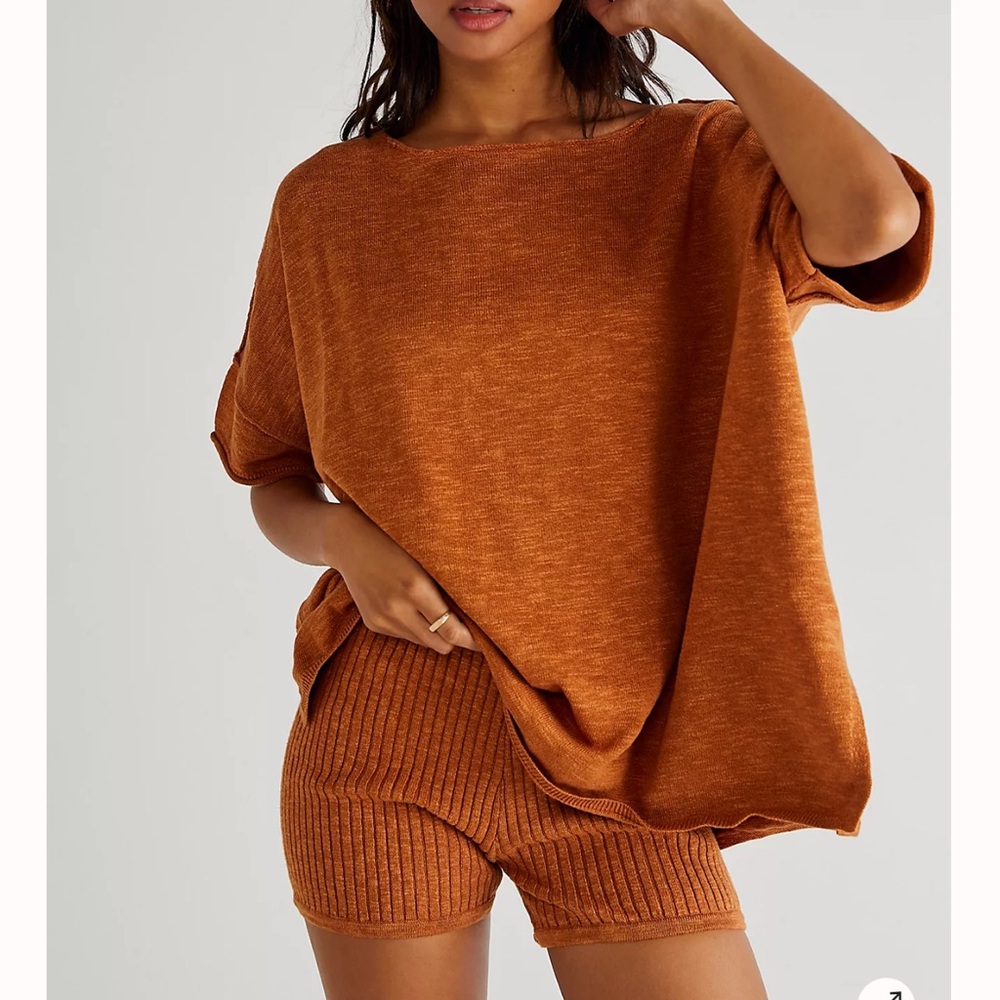 Free People Winnie Sweater Short Set M